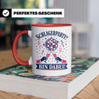 Schlagerparty Bin dabei Tasse - Geschenk für Schlagerfans Sc – Rot [farbe:rot]
