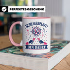 Schlagerparty Bin dabei Tasse - Geschenk für Schlagerfans Sc – Rosa [farbe:rosa]
