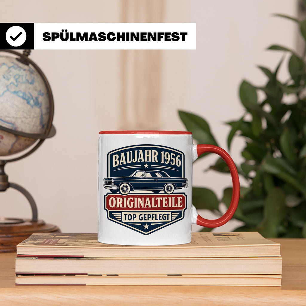 Baujahr 1956 Tasse Originalteile top gepflegt - Geschenk zum – Rot [farbe:rot]