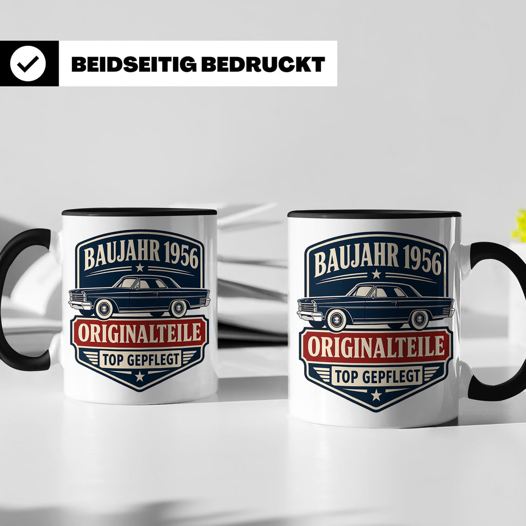 Baujahr 1956 Tasse Originalteile top gepflegt - Geschenk zum – Schwarz [farbe:schwarz]