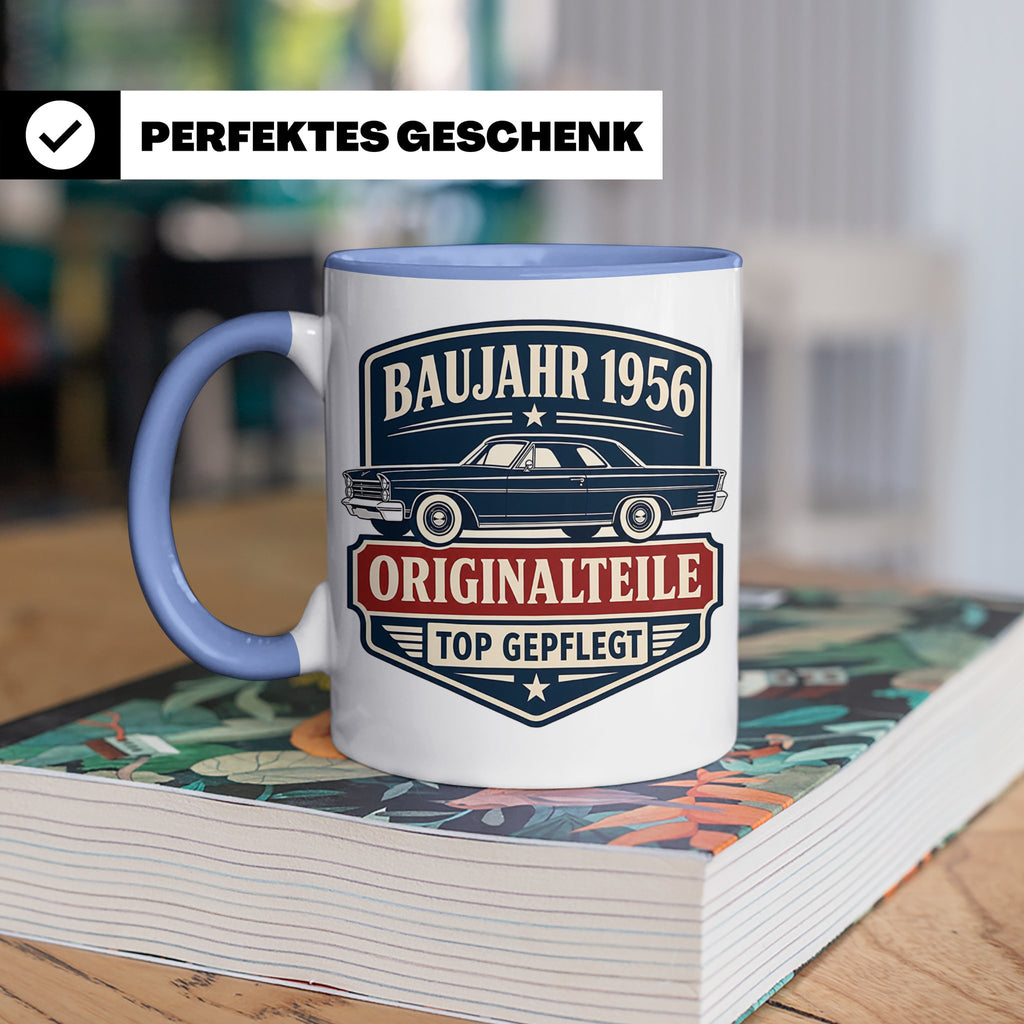 Baujahr 1956 Tasse Originalteile top gepflegt - Geschenk zum – Blau [farbe:blau]