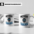 Motorrad Tauchen Tasse - Biker Geschenkidee für Taucher - Mo – Weiß [farbe:weiß]
