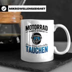 Motorrad Tauchen Tasse - Biker Geschenkidee für Taucher - Mo – Weiß [farbe:weiß]