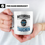 Motorrad Tauchen Tasse - Biker Geschenkidee für Taucher - Mo – Weiß [farbe:weiß]