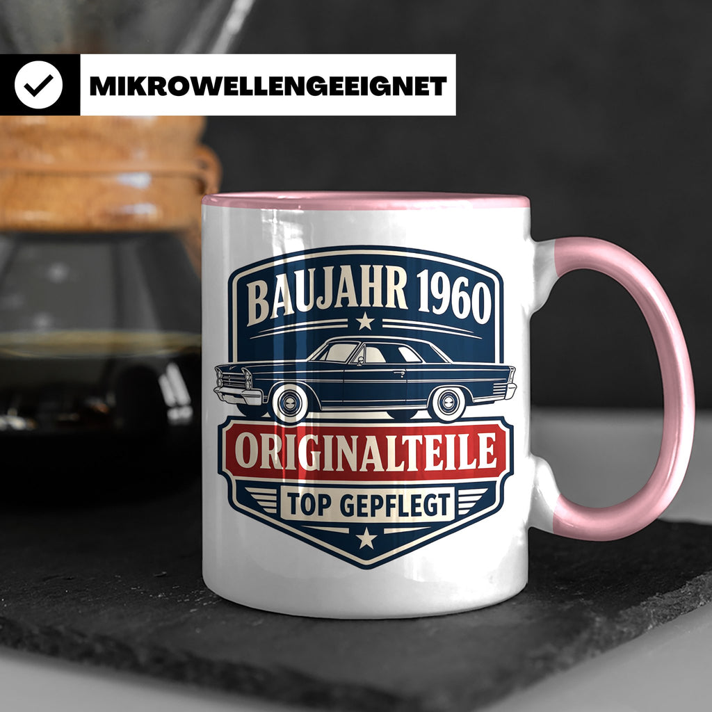 Baujahr 1960 Tasse Originalteile top gepflegt - Geschenk zum – Rosa [farbe:rosa]