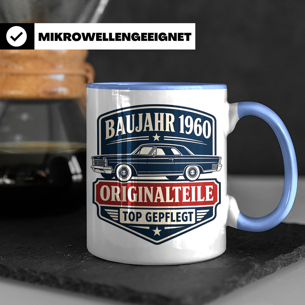 Baujahr 1960 Tasse Originalteile top gepflegt - Geschenk zum – Blau [farbe:blau]