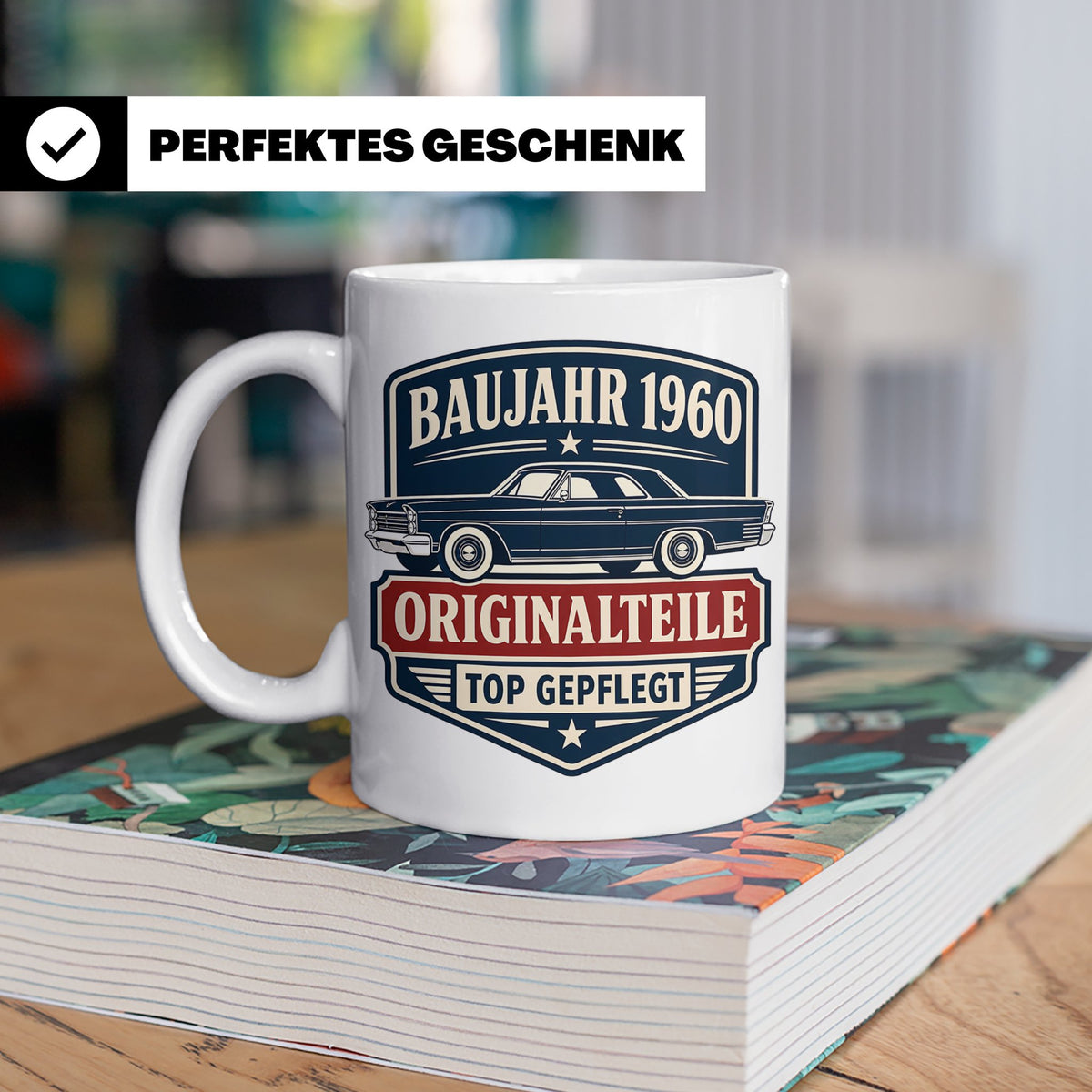 Baujahr 1960 Tasse Originalteile top gepflegt - Geschenk zum – Weiß [farbe:weiß]