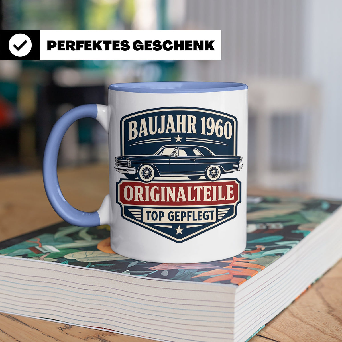 Baujahr 1960 Tasse Originalteile top gepflegt - Geschenk zum – Blau [farbe:blau]