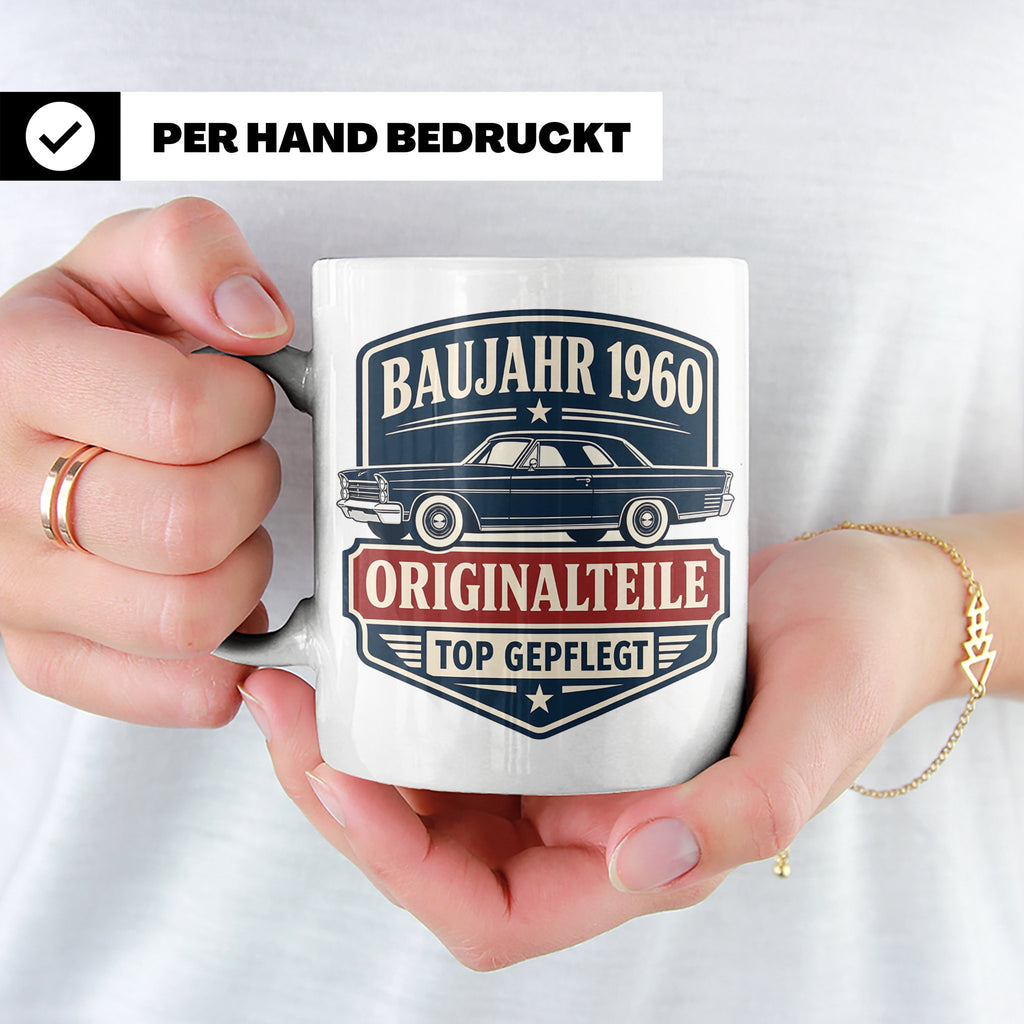 Baujahr 1960 Tasse Originalteile top gepflegt - Geschenk zum – Weiß [farbe:weiß]