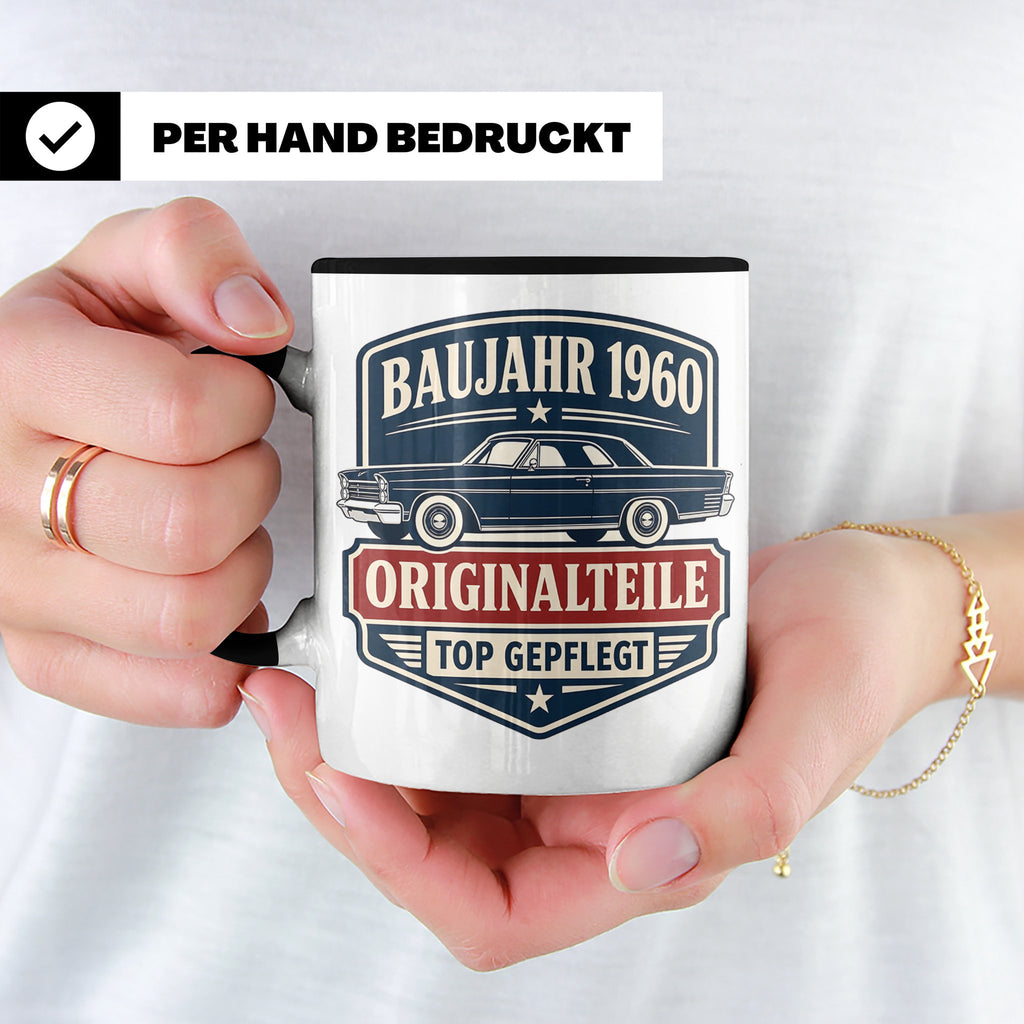 Baujahr 1960 Tasse Originalteile top gepflegt - Geschenk zum – Schwarz [farbe:schwarz]