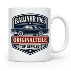 Baujahr 1963 Tasse Originalteile top gepflegt - Geschenk zum – Weiß [farbe:weiß]