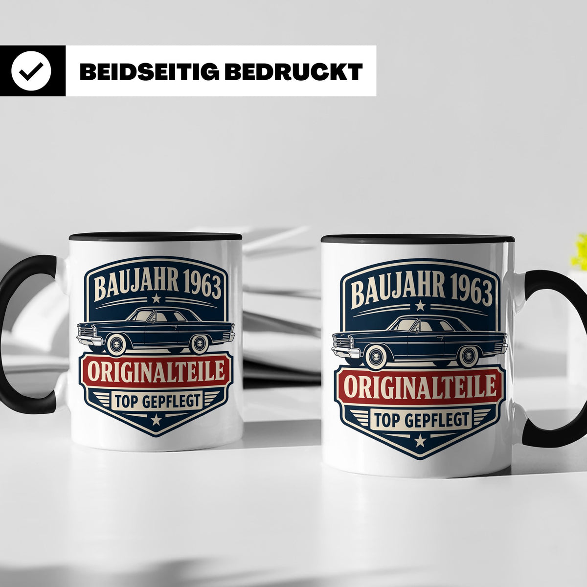 Baujahr 1963 Tasse Originalteile top gepflegt - Geschenk zum – Schwarz [farbe:schwarz]