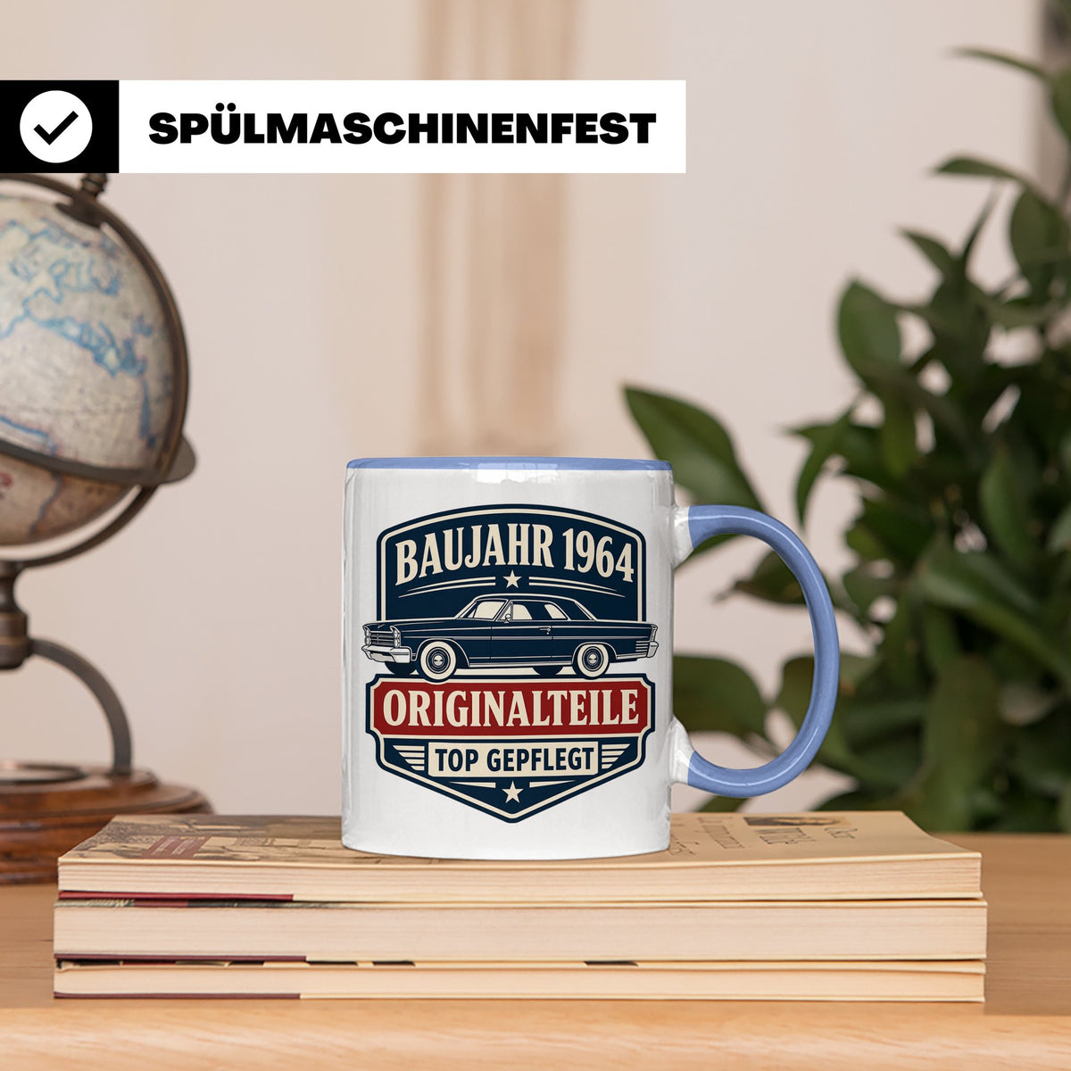 Baujahr 1964 Tasse Originalteile top gepflegt - Geschenk zum – Blau [farbe:blau]
