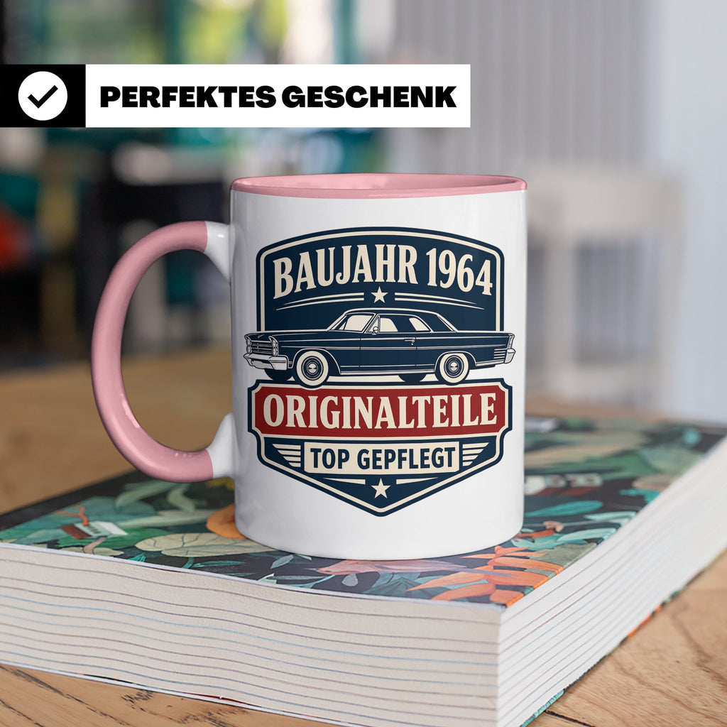 Baujahr 1964 Tasse Originalteile top gepflegt - Geschenk zum – Rosa [farbe:rosa]