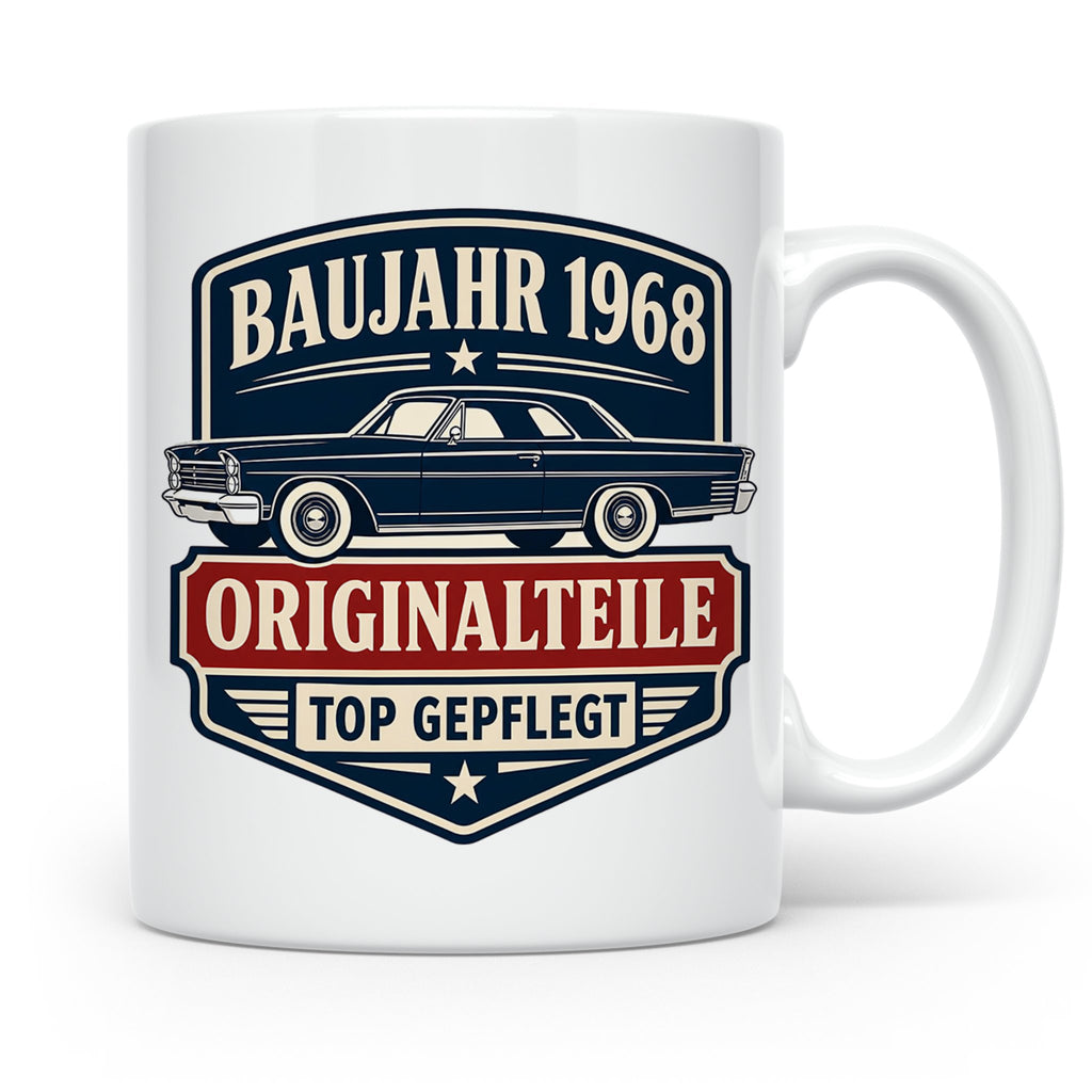 Baujahr 1968 Tasse Originalteile top gepflegt - Geschenk zum – Weiß [farbe:weiß]