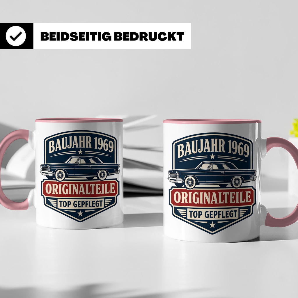 Baujahr 1969 Tasse Originalteile top gepflegt - Geschenk zum – Rosa [farbe:rosa]