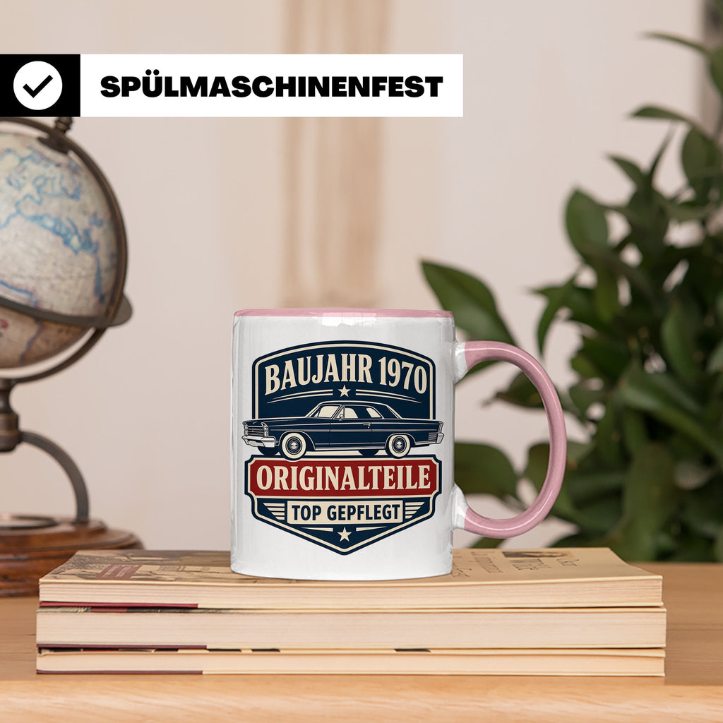 Baujahr 1970 Tasse Originalteile top gepflegt - Geschenk zum – Rosa [farbe:rosa]