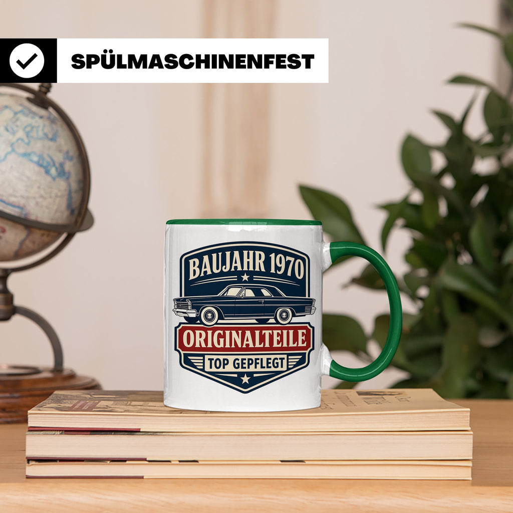 Baujahr 1970 Tasse Originalteile top gepflegt - Geschenk zum – Grün [farbe:grün]