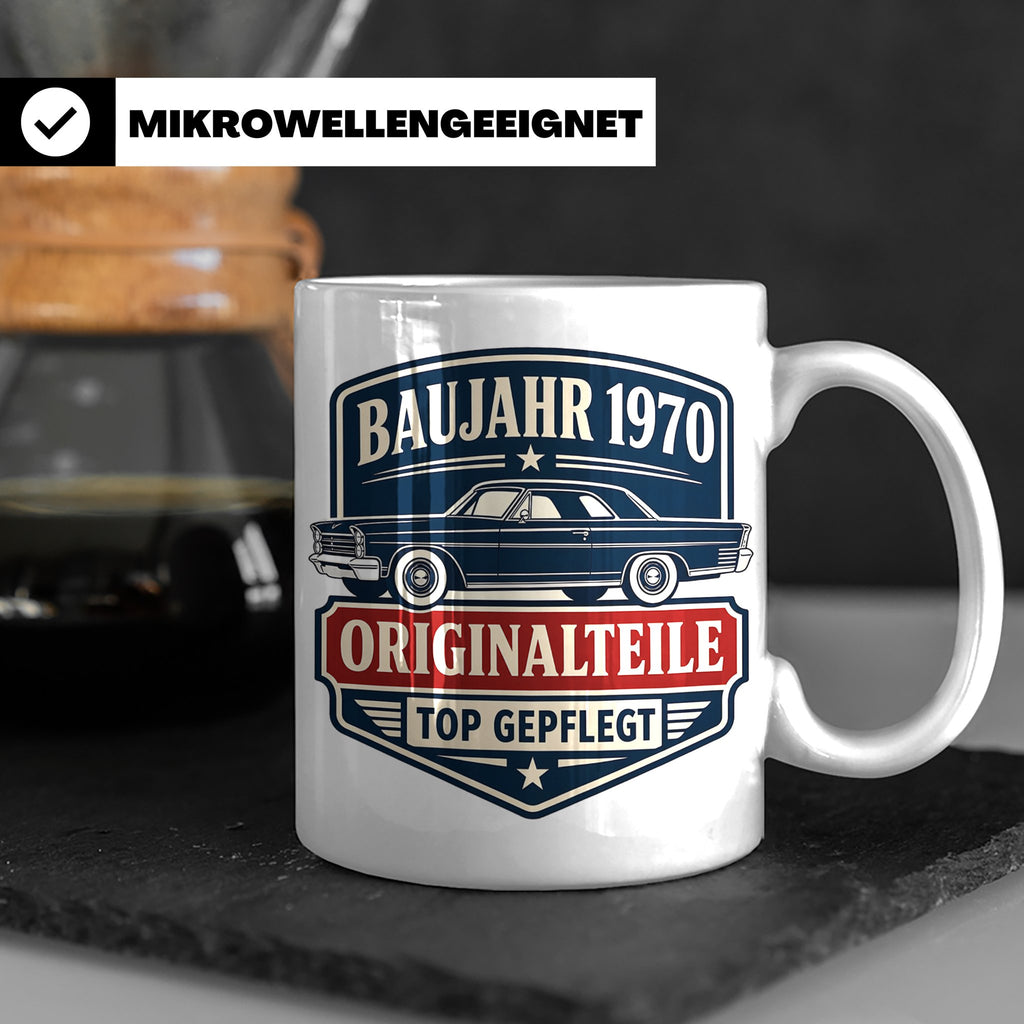 Baujahr 1970 Tasse Originalteile top gepflegt - Geschenk zum – Weiß [farbe:weiß]