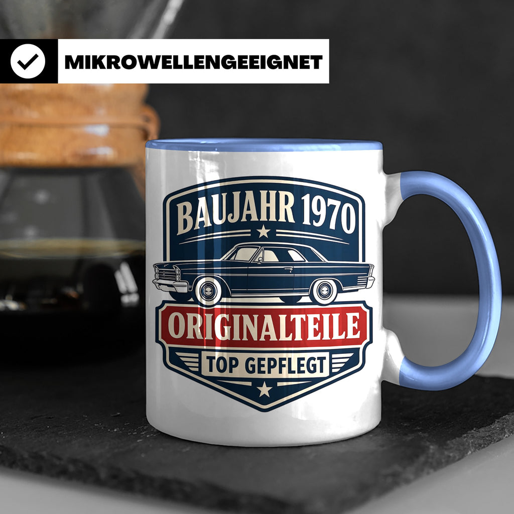 Baujahr 1970 Tasse Originalteile top gepflegt - Geschenk zum – Blau [farbe:blau]