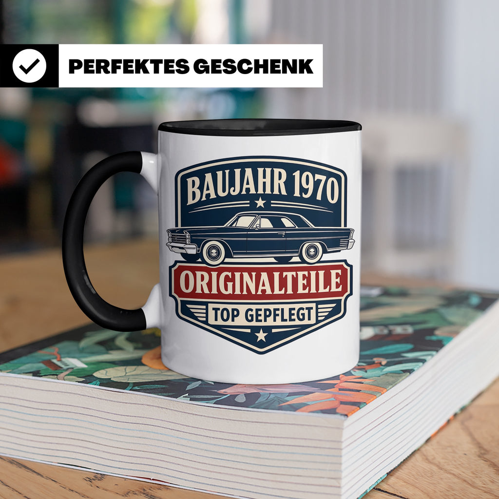 Baujahr 1970 Tasse Originalteile top gepflegt - Geschenk zum – Schwarz [farbe:schwarz]