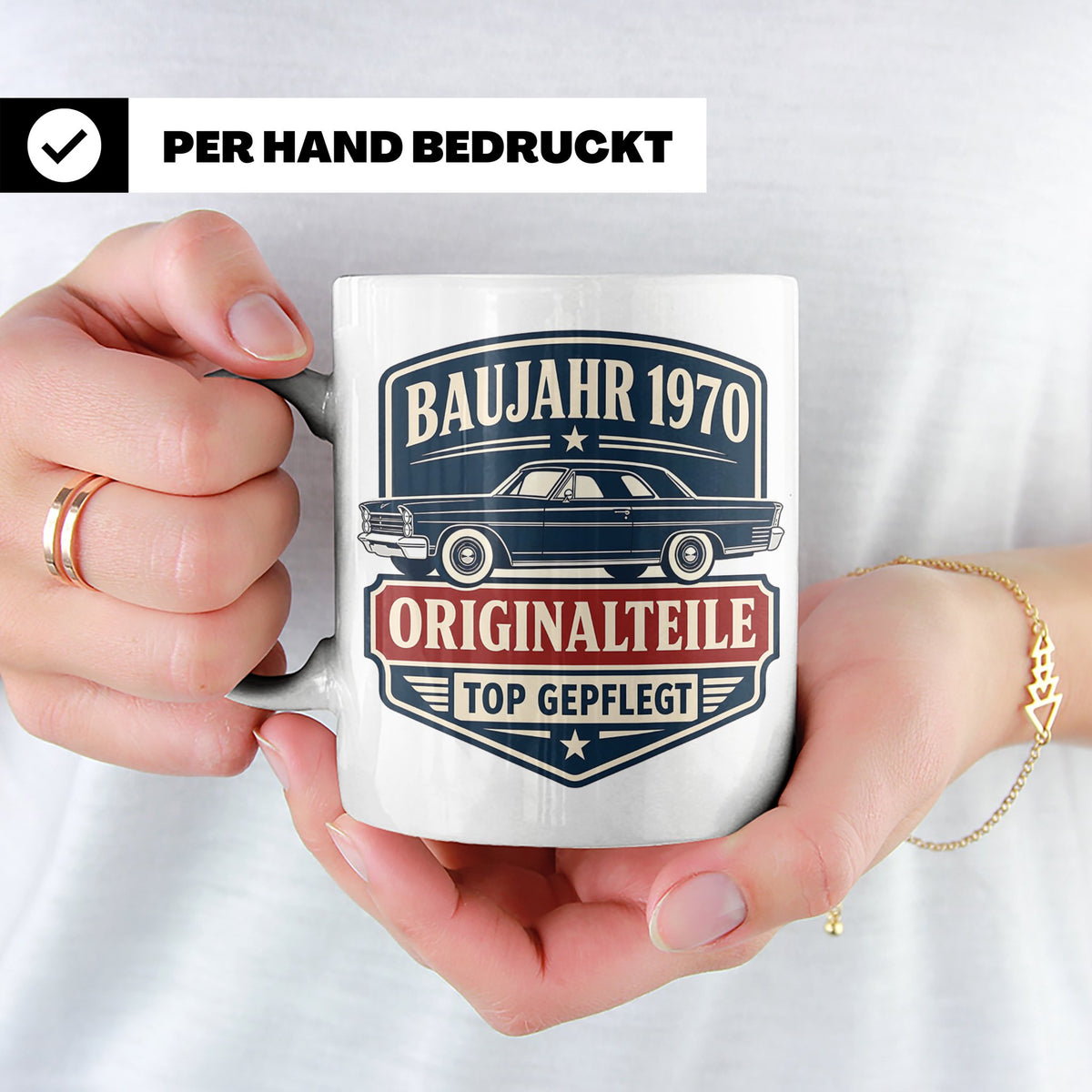 Baujahr 1970 Tasse Originalteile top gepflegt - Geschenk zum – Weiß [farbe:weiß]