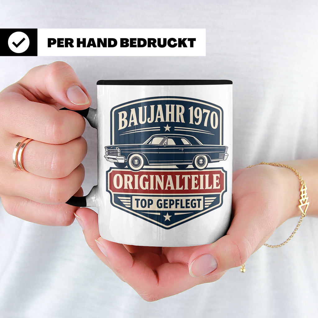 Baujahr 1970 Tasse Originalteile top gepflegt - Geschenk zum – Schwarz [farbe:schwarz]