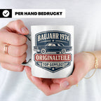 Baujahr 1974 Tasse Originalteile top gepflegt - Geschenk zum – Weiß [farbe:weiß]