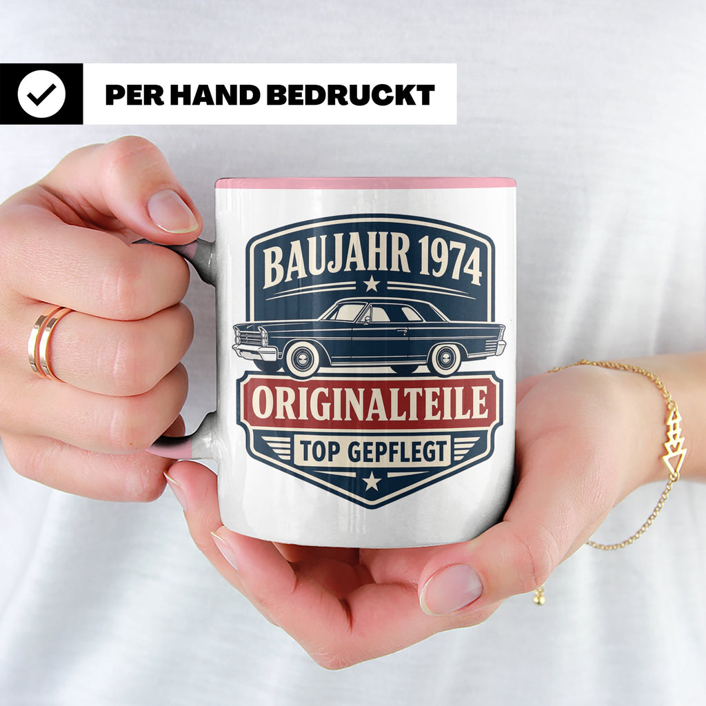 Baujahr 1974 Tasse Originalteile top gepflegt - Geschenk zum – Rosa [farbe:rosa]
