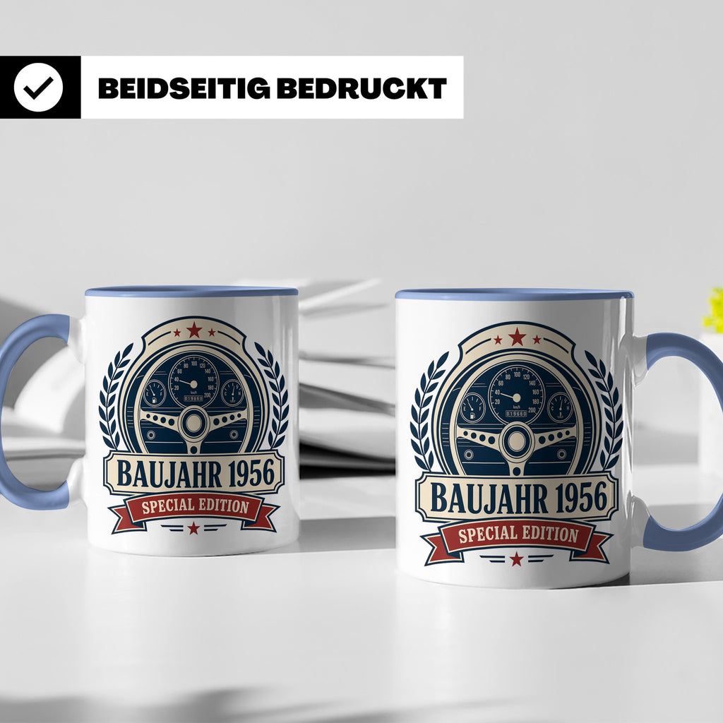 Baujahr 1956 Special Edition Tasse - Geschenk zum 70. Geburt – Blau [farbe:blau]