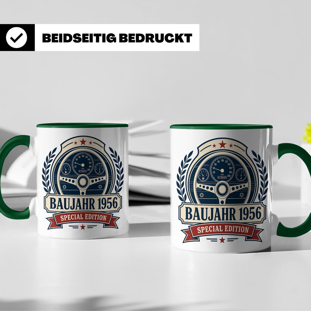 Baujahr 1956 Special Edition Tasse - Geschenk zum 70. Geburt – Grün [farbe:grün]