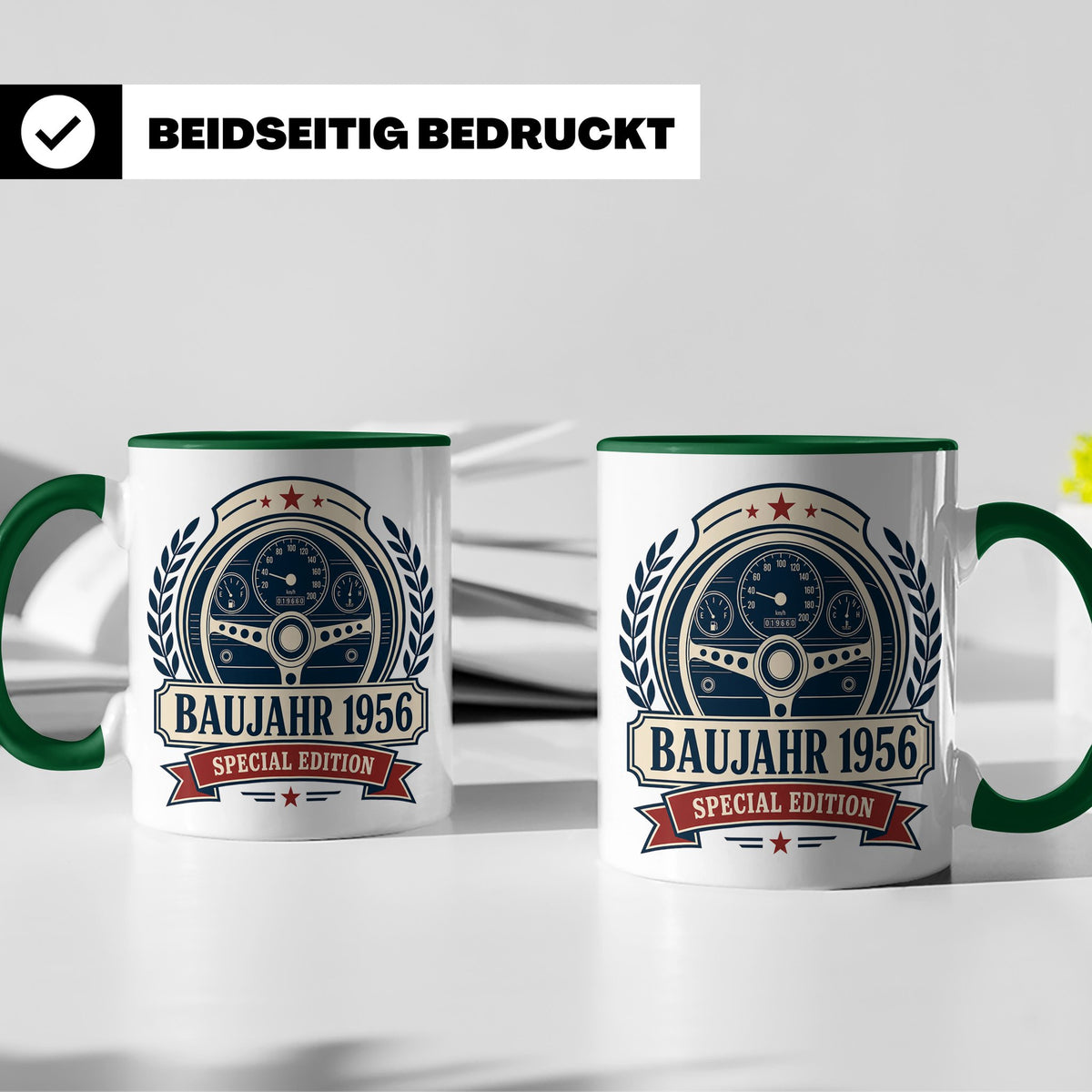 Baujahr 1956 Special Edition Tasse - Geschenk zum 70. Geburt – Grün [farbe:grün]