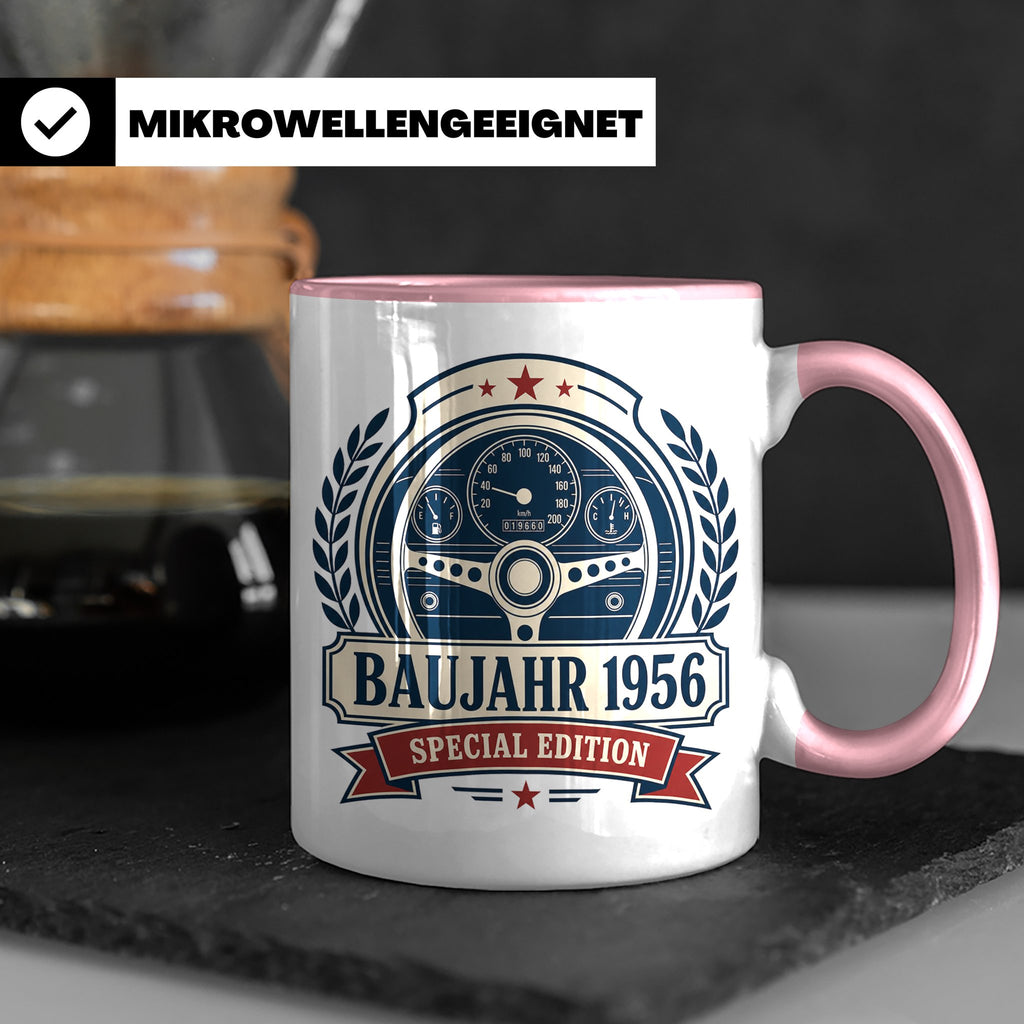 Baujahr 1956 Special Edition Tasse - Geschenk zum 70. Geburt – Rosa [farbe:rosa]