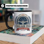 Baujahr 1956 Special Edition Tasse - Geschenk zum 70. Geburt – Schwarz [farbe:schwarz]