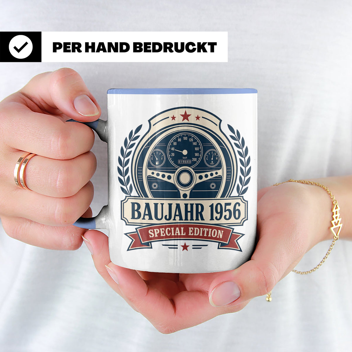 Baujahr 1956 Special Edition Tasse - Geschenk zum 70. Geburt – Blau [farbe:blau]
