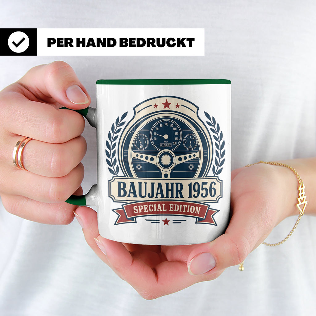 Baujahr 1956 Special Edition Tasse - Geschenk zum 70. Geburt – Grün [farbe:grün]