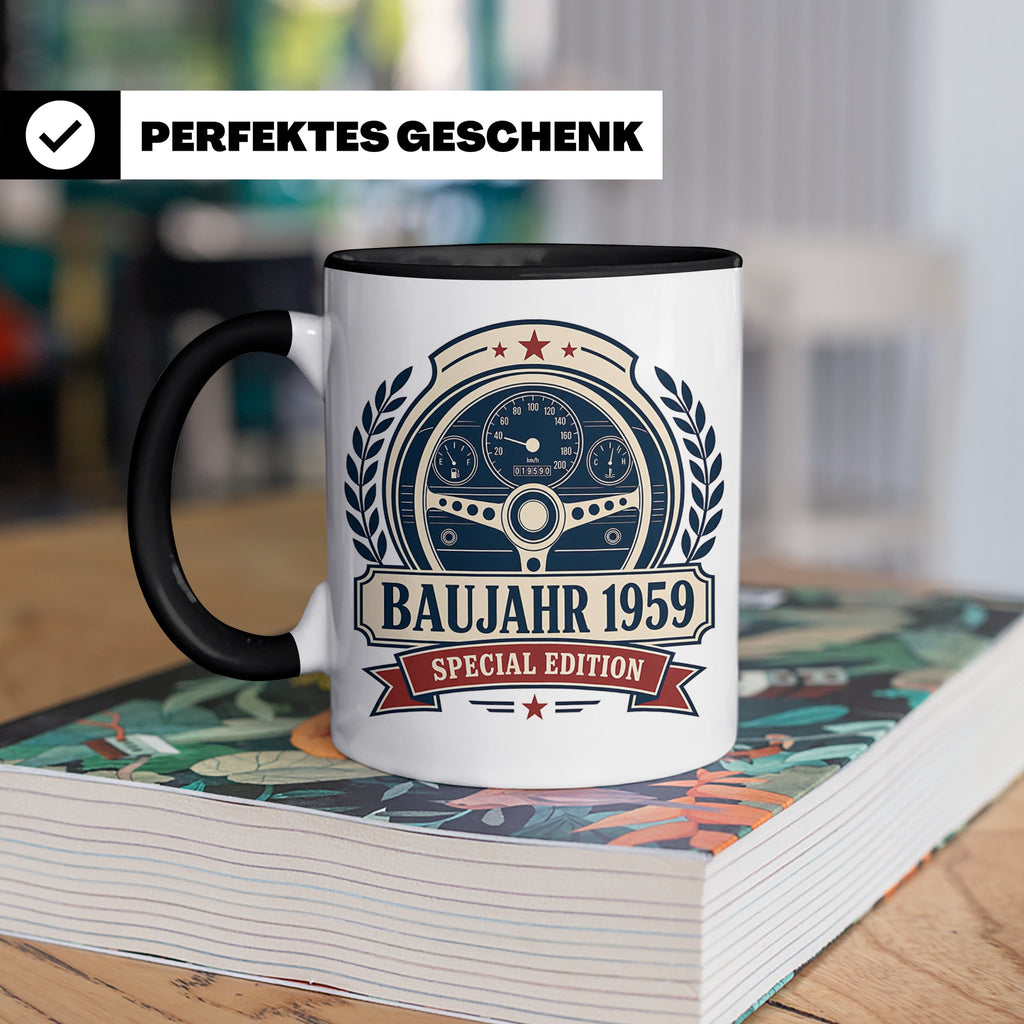 Baujahr 1959 Special Edition Tasse - Geschenk zum 67. Geburt – Schwarz [farbe:schwarz]