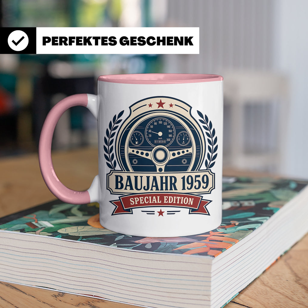 Baujahr 1959 Special Edition Tasse - Geschenk zum 67. Geburt – Rosa [farbe:rosa]