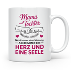 Mama Tochter Tasse - Beste Freundin Muttertagsgeschenk Herz  – Weiß [farbe:weiß]