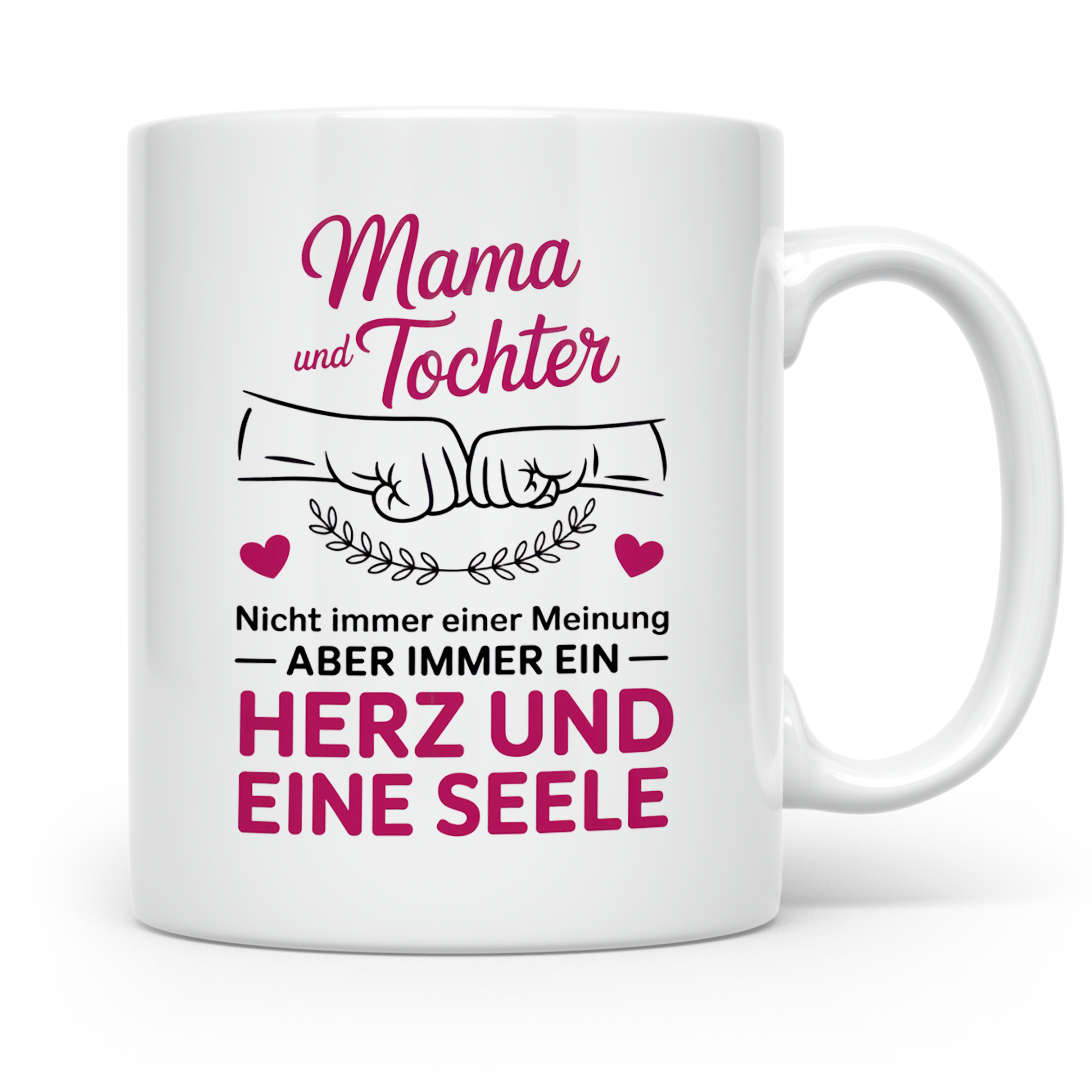 Mama Tochter Tasse - Beste Freundin Muttertagsgeschenk Herz  – Weiß [farbe:weiß]