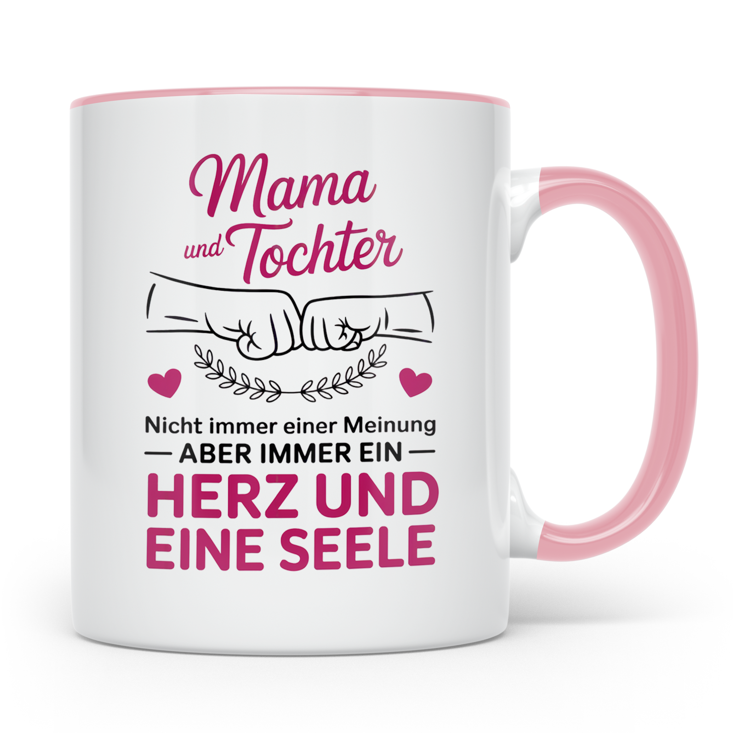Mama Tochter Tasse - Beste Freundin Muttertagsgeschenk Herz  – Rosa [farbe:rosa]