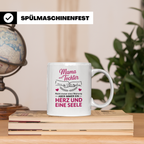 Mama Tochter Tasse - Beste Freundin Muttertagsgeschenk Herz  – Weiß [farbe:weiß]