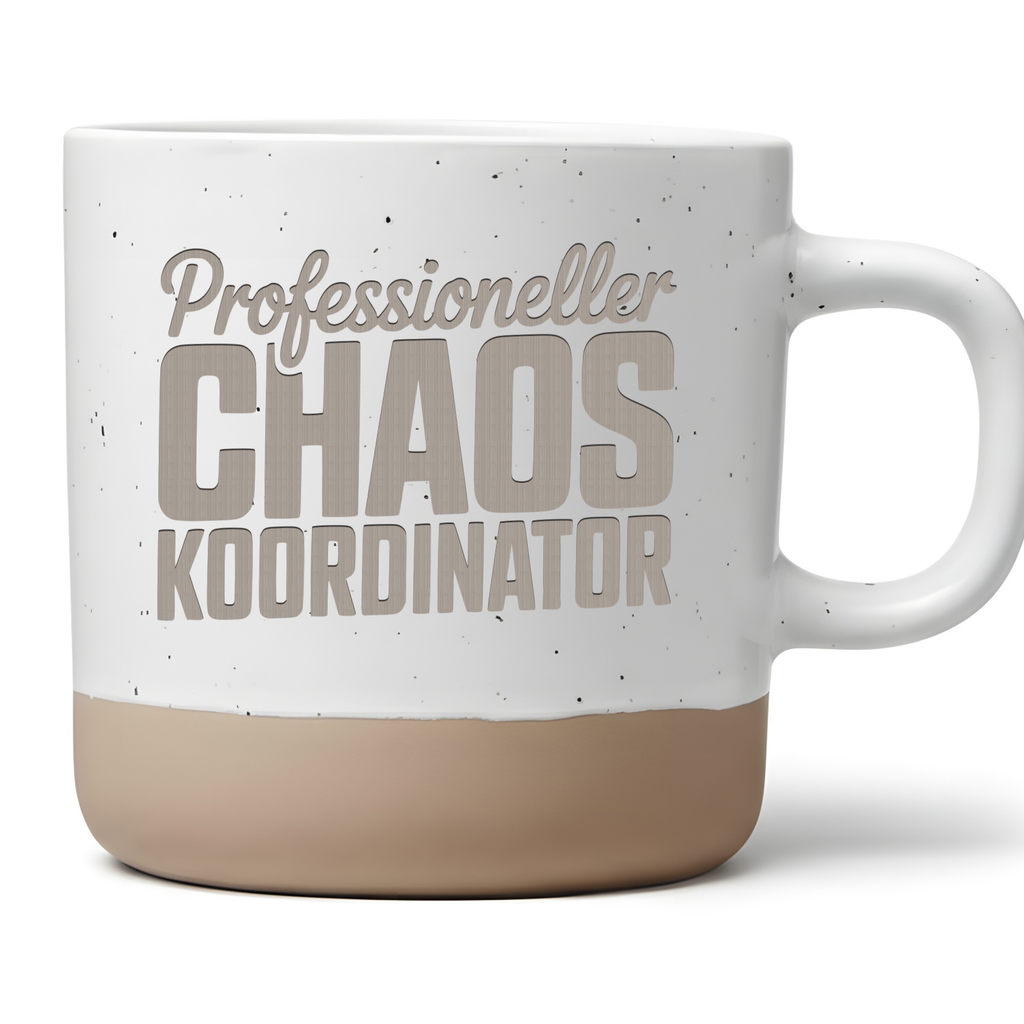 Professioneller Chaos Koordinator Tasse, Lustiges Geschenk für Kollegen & Chef, Kaffeetasse Büro Humor, Becher mit Spruch Arbeit Job