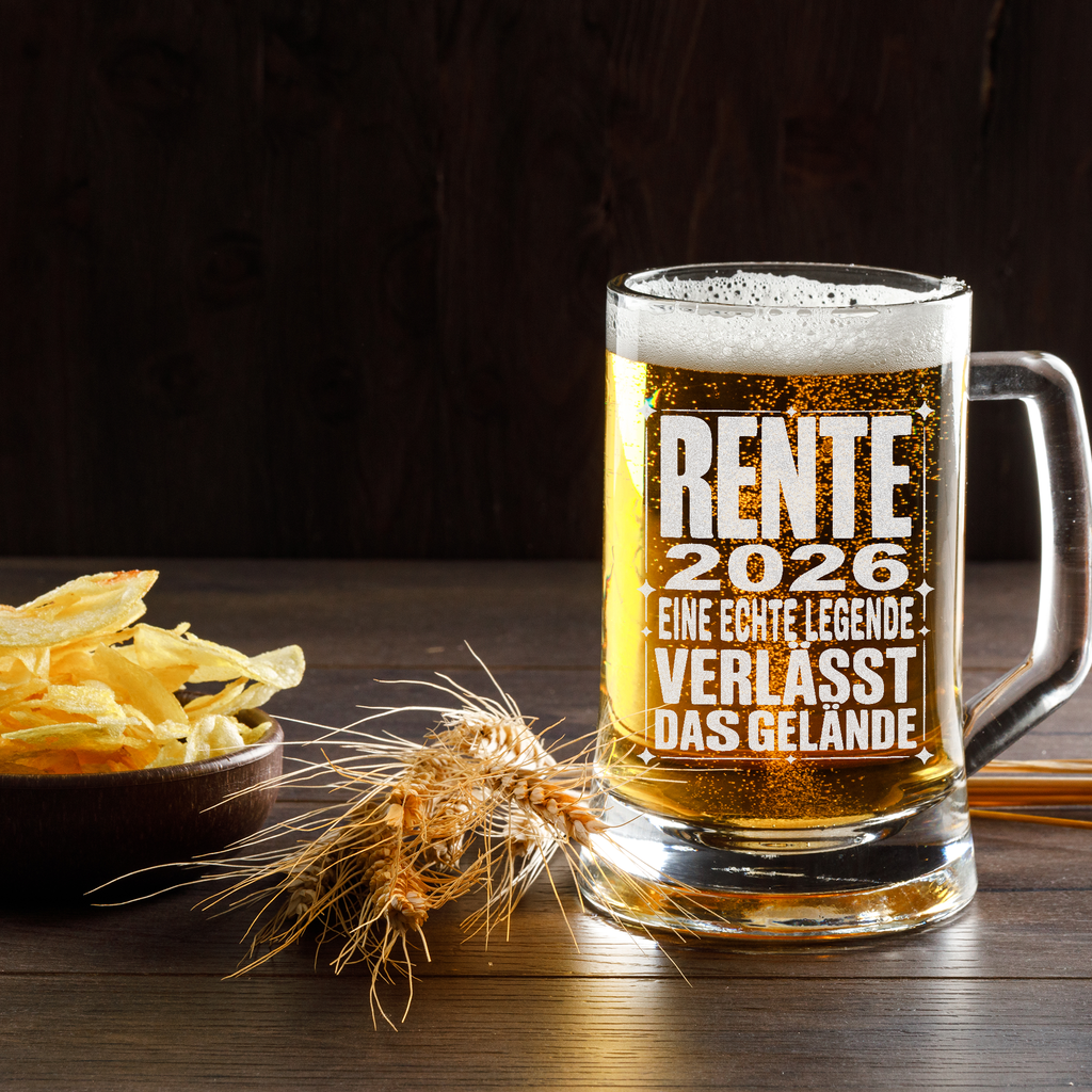 Rente 2026 Eine Echte Legende Verlässt Das Gelände Geschenk Zum Ruhestand Männer Renteneintritt Bierkrug