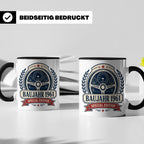 Baujahr 1961 Special Edition Tasse - Geschenk zum 65. Geburt – Schwarz [farbe:schwarz]
