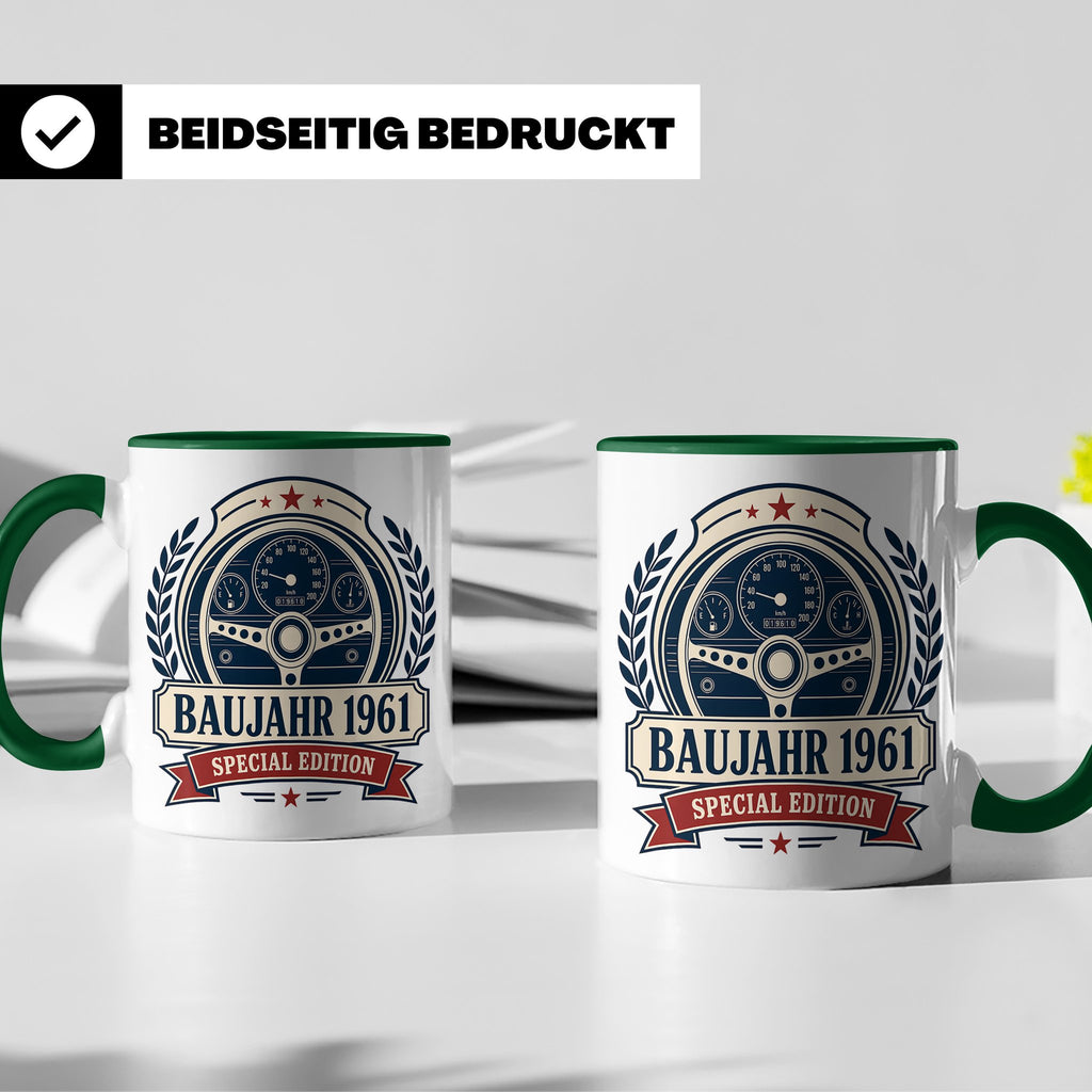 Baujahr 1961 Special Edition Tasse - Geschenk zum 65. Geburt – Grün [farbe:grün]