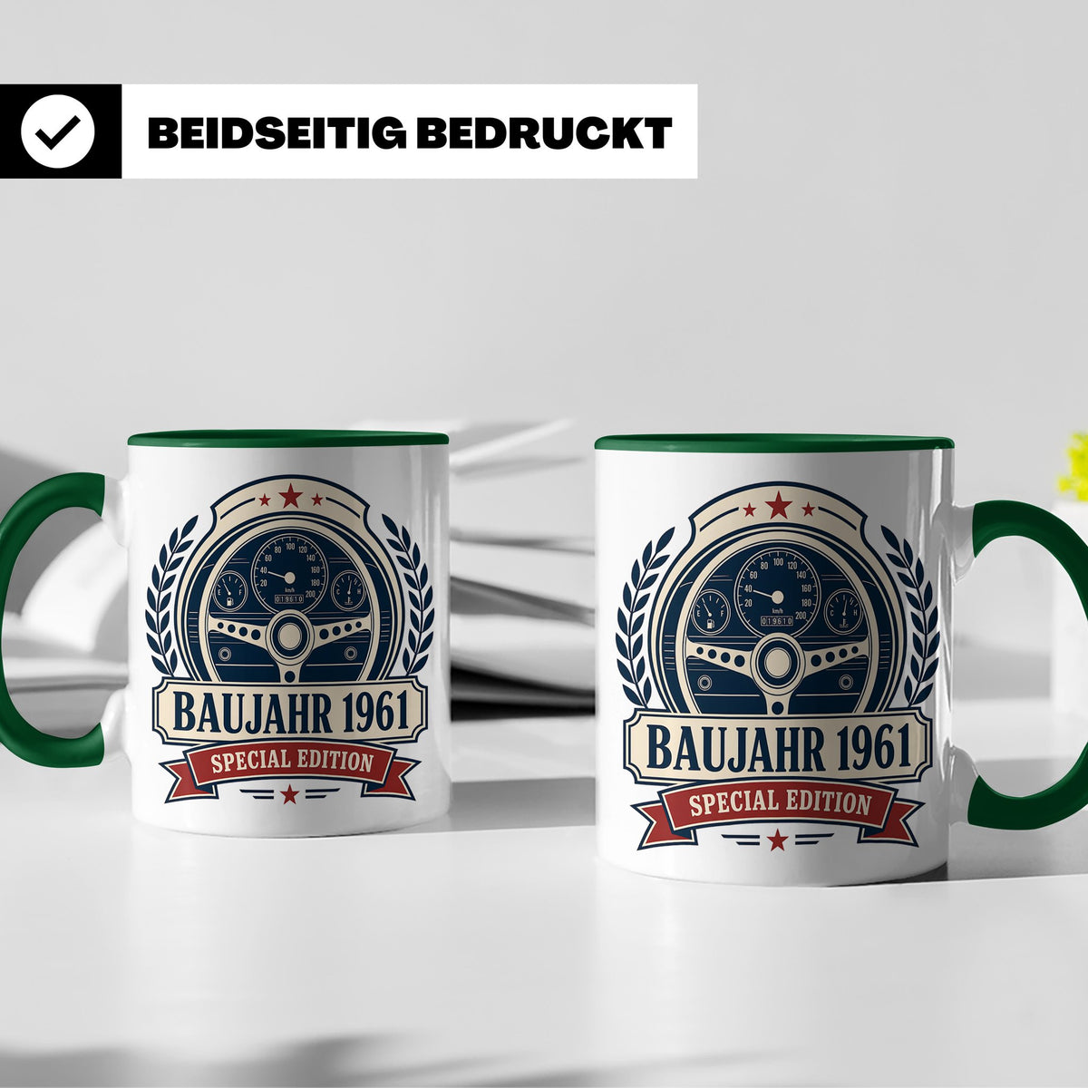 Baujahr 1961 Special Edition Tasse - Geschenk zum 65. Geburt – Grün [farbe:grün]