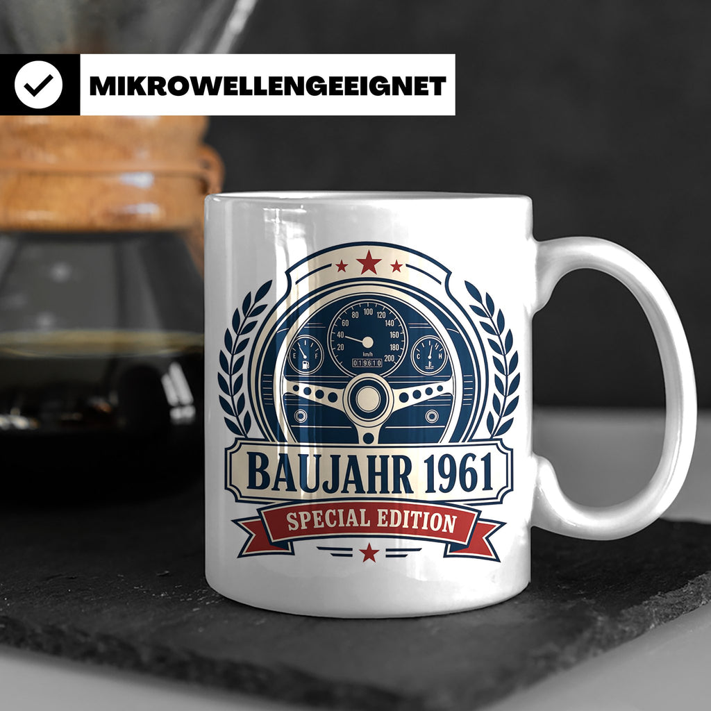 Baujahr 1961 Special Edition Tasse - Geschenk zum 65. Geburt – Weiß [farbe:weiß]
