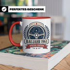Baujahr 1961 Special Edition Tasse - Geschenk zum 65. Geburt – Rot [farbe:rot]