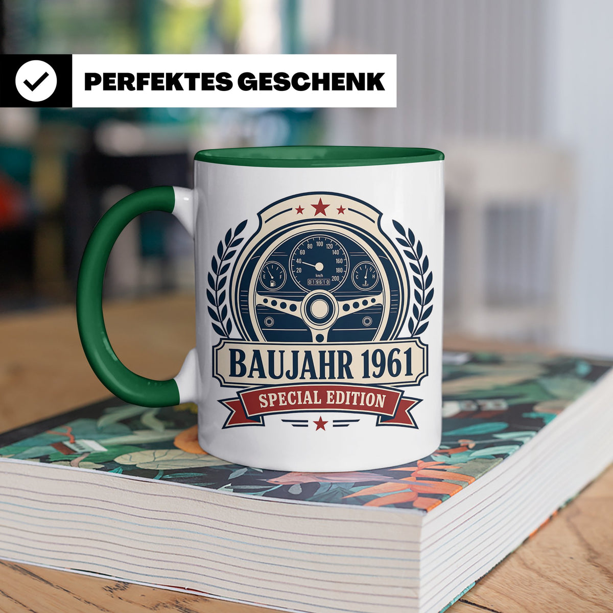 Baujahr 1961 Special Edition Tasse - Geschenk zum 65. Geburt – Grün [farbe:grün]